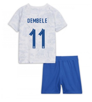 Lacne Dětský Futbalové dres Francúzsko Ousmane Dembele #11 MS 2022 Krátky Rukáv - Preč (+ trenírky)